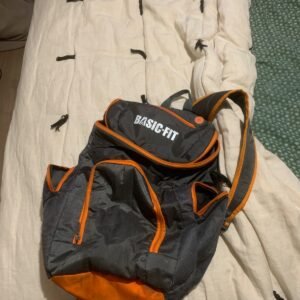 Basic-Fit Sac à dos gris et orange Basic-Fit