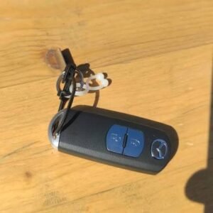 Clé de voiture noire avec porte-clés